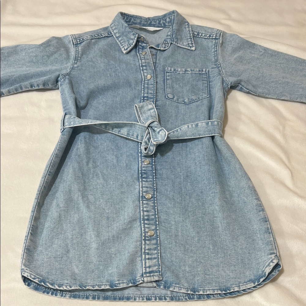 H&M Kids Light Blue Jean Jacket with Belt